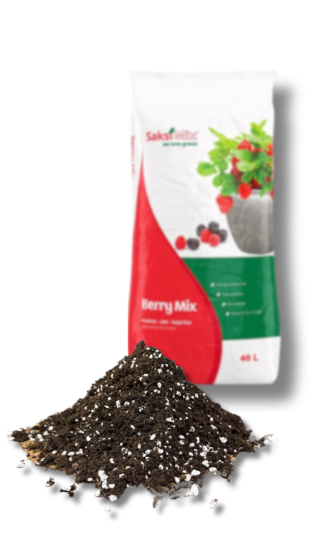 Çilek, Ahududu ve Böğürtlen Harcı Saksı Mix Berry Mix 40 L – Yıkanmış Torf, Az Tuzlu