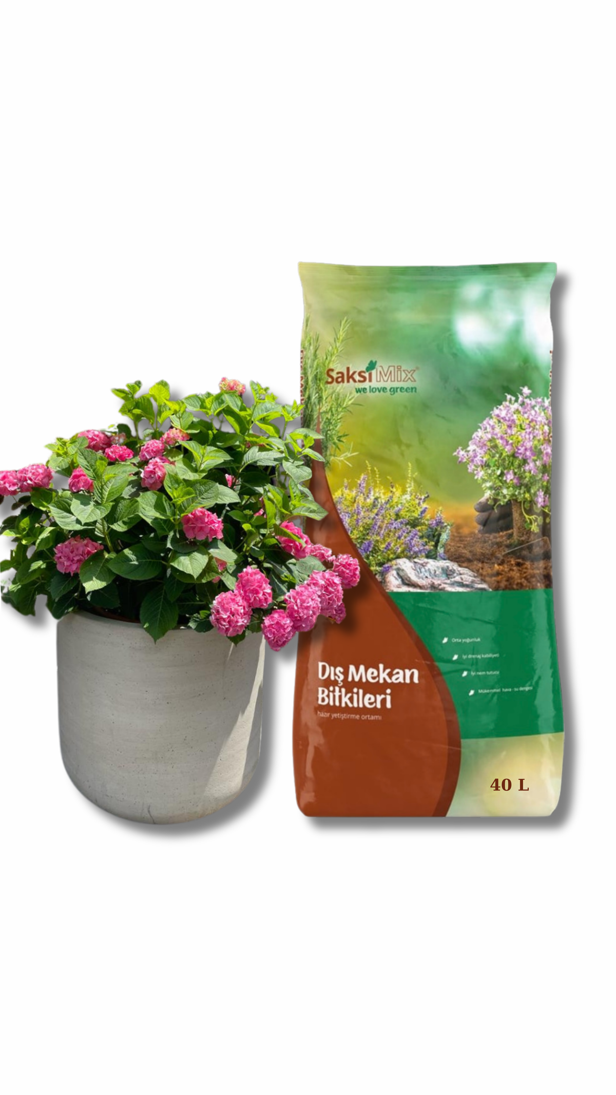 Balkon ve Bahçe Saksıları İçin Gübreli Torf Harcı Saksı Mix Dış Mekân – 20 L veya 40 L