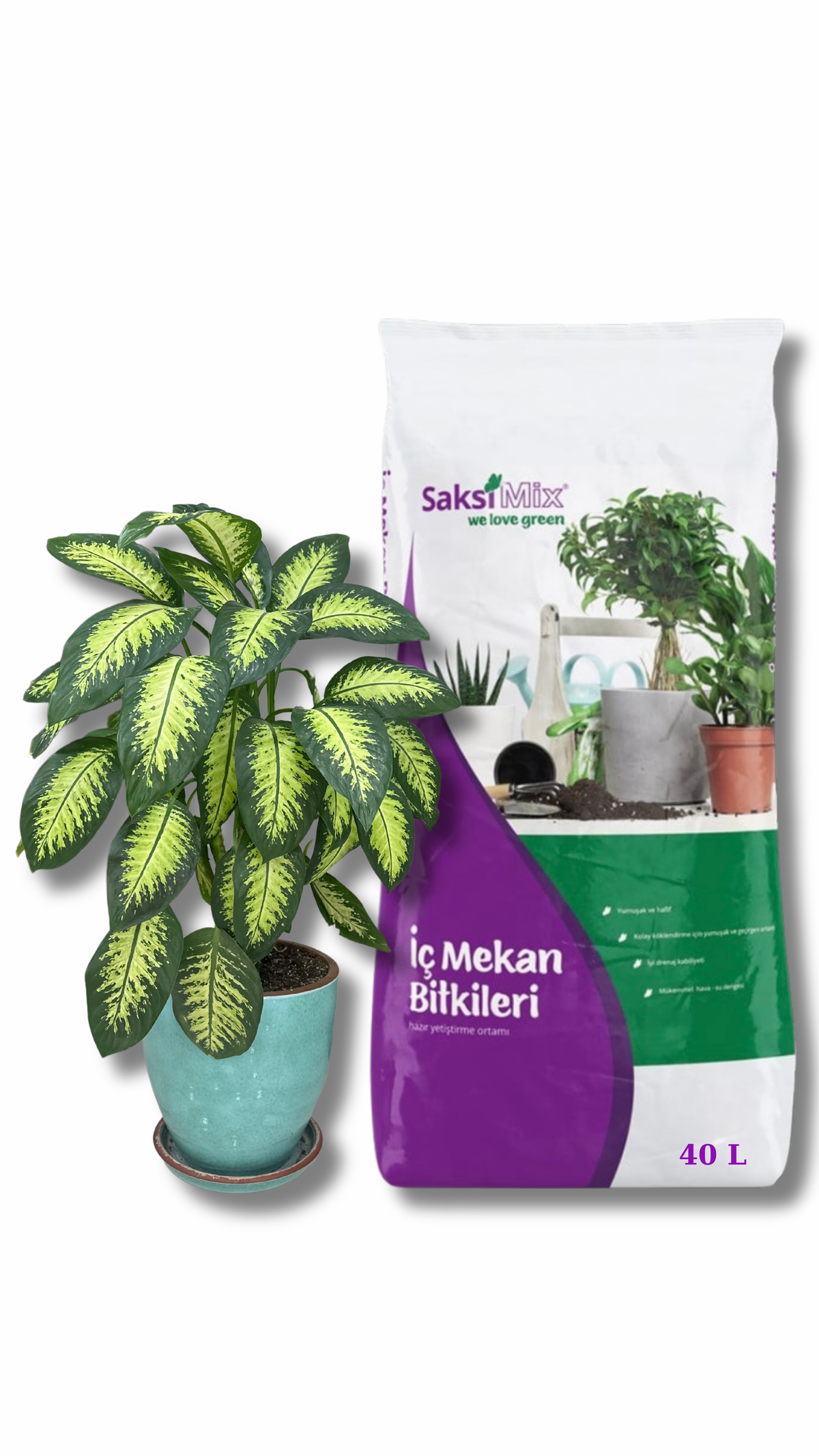 Hafif ve Havadar Ev Bitkisi Harcı Saksı Mix İç Mekân – Gübreli, 20 Litre veya 40 Litre