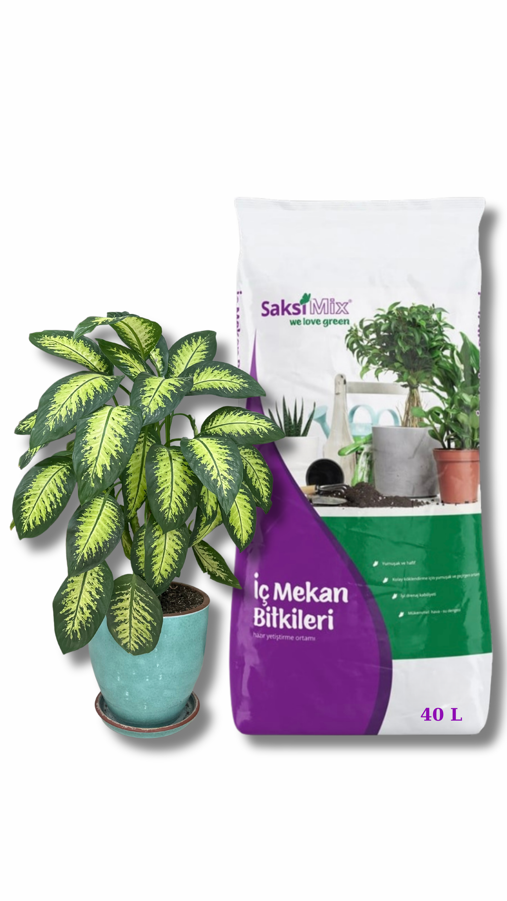 Hafif ve Havadar Ev Bitkisi Harcı Saksı Mix İç Mekân – Gübreli, 20 Litre veya 40 Litre