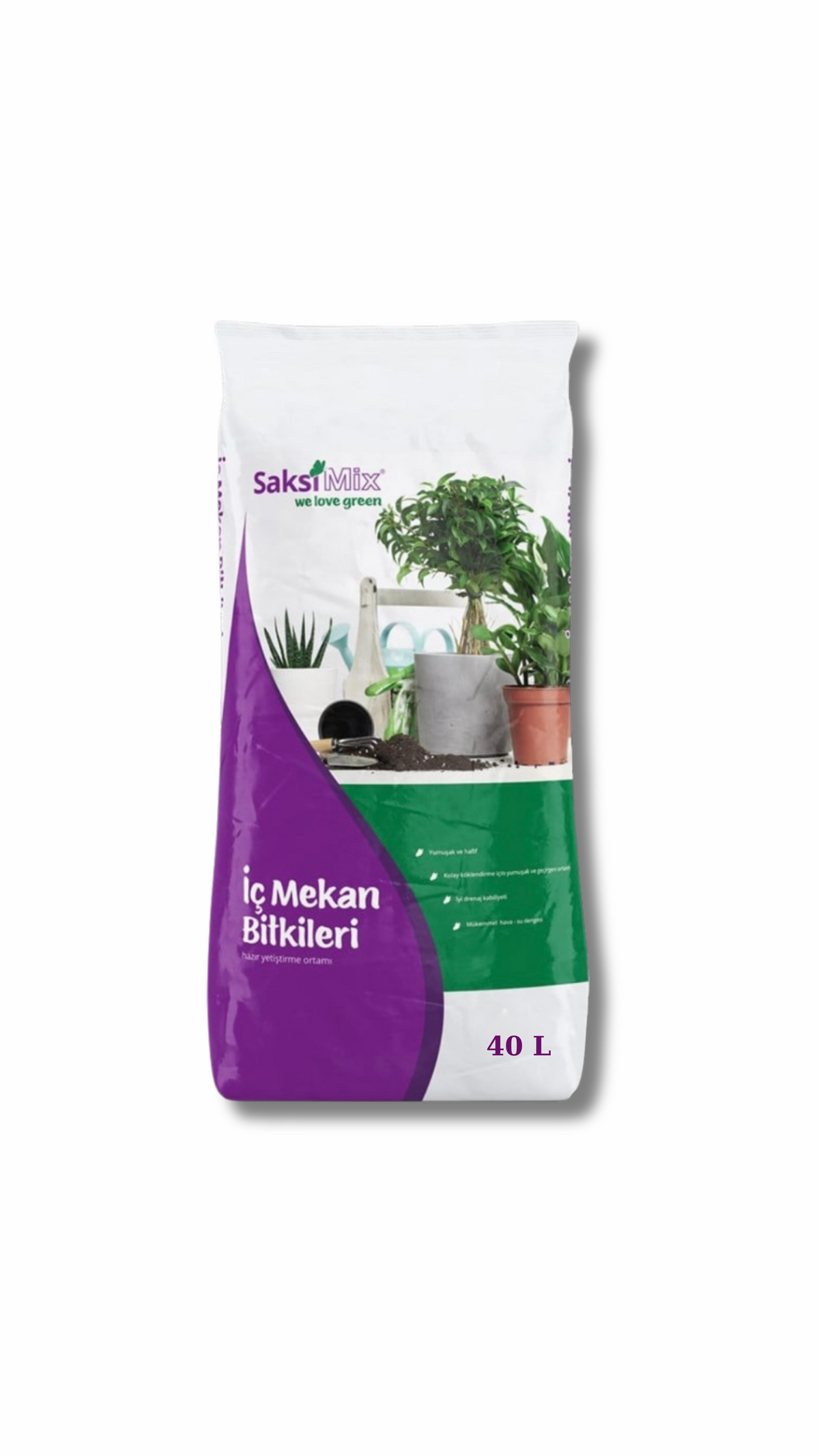 Hafif ve Havadar Ev Bitkisi Harcı Saksı Mix İç Mekân – Gübreli, 20 Litre veya 40 Litre
