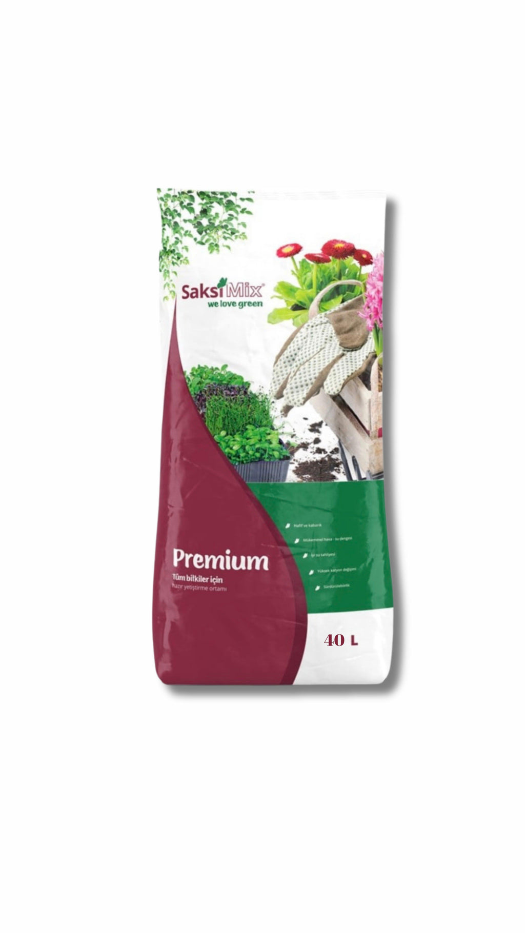 Her Bitkiye Uygun Fin Torflu Gübreli Substrat Saksı Mix Premium – 10 L, Uzun Etkili Gübre