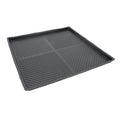Geniş Esnek Saksı Tepsisi 125 × 125 cm – Koyu Gri, Çapraz Nervürlü Taban