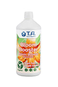 Terra Aquatica Bloom Booster 1 litre – beyaz şişe, çiçek görselli renkli etiket ve Bloom Booster yazısı
