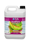 Terra Aquatica DualPart Bloom 5 litre – beyaz şişe, mor etiket, yaprak görseli ve DualPart yazısı