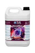 Terra Aquatica NovaMax Bloom 5 litre – beyaz şişe, mor etiket, T.A. logosu ve NovaMax Bloom yazısı