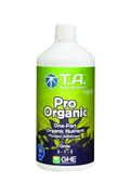Terra Aquatica Pro Organic Grow 1 litre – beyaz kapaklı şişe, yeşil etiket ve Pro Organic Grow yazısı