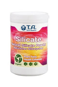 Terra Aquatica Silicate 1 litre – beyaz kapaklı silindir kutu, pembe turuncu etiket ve Natural Silicate Powder yazısı