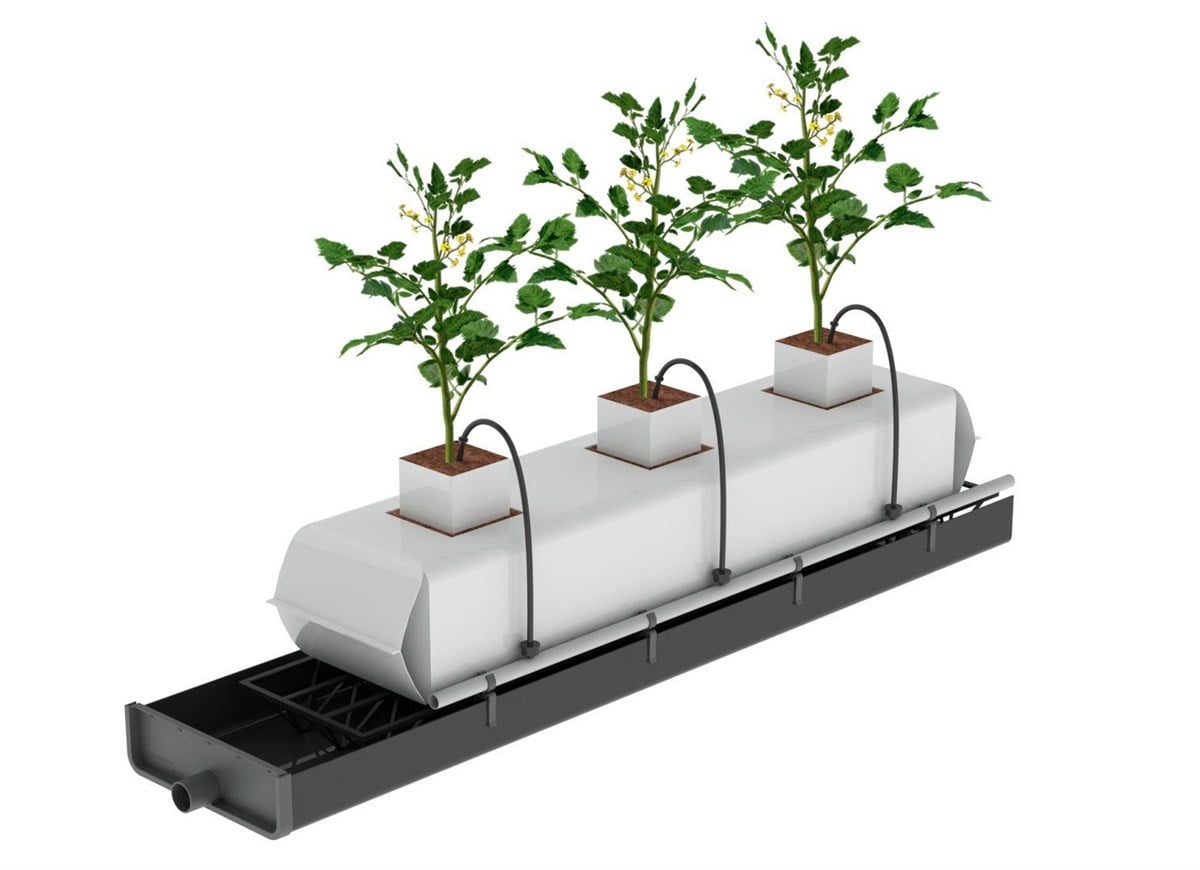 Izgaralı PP Drenaj Oluğu JH Hydroponic – Substrat Torbası Hattı İçin, Metre