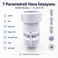 Tek Gövdeli Mini Meteoroloji İstasyonu – Rüzgâr, Isı, Nem, Basınç, Yağış ve Işık; Modbus