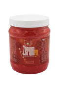Zerum Pro jel dağ çileği 900 gr – kapaklı plastik kavanozda renkli jel tanecikleri ve Zerum logolu etiket