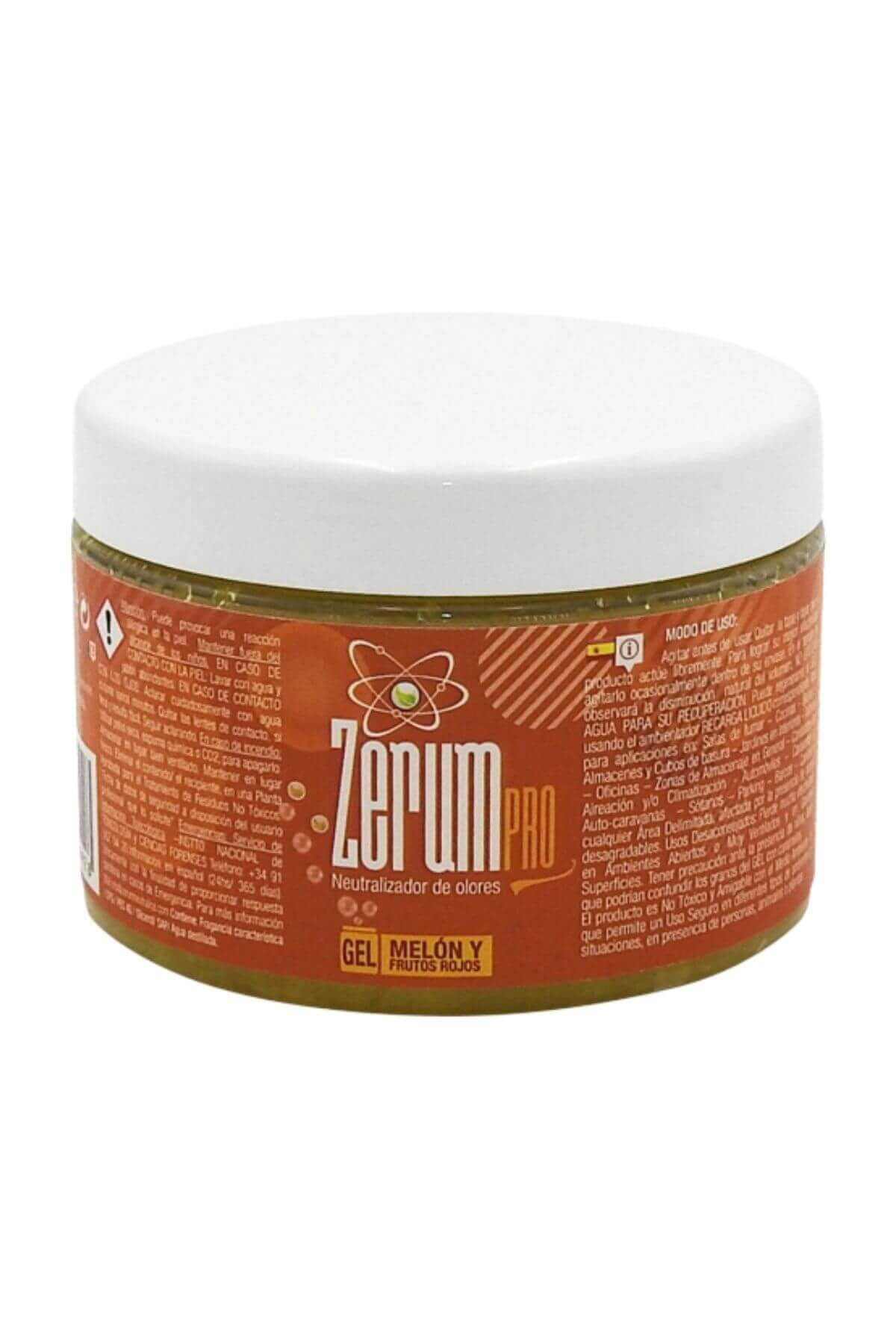 Zerum Pro jel kavun 400 gr – kapaklı plastik kavanozda renkli jel tanecikleri ve Zerum logolu etiket