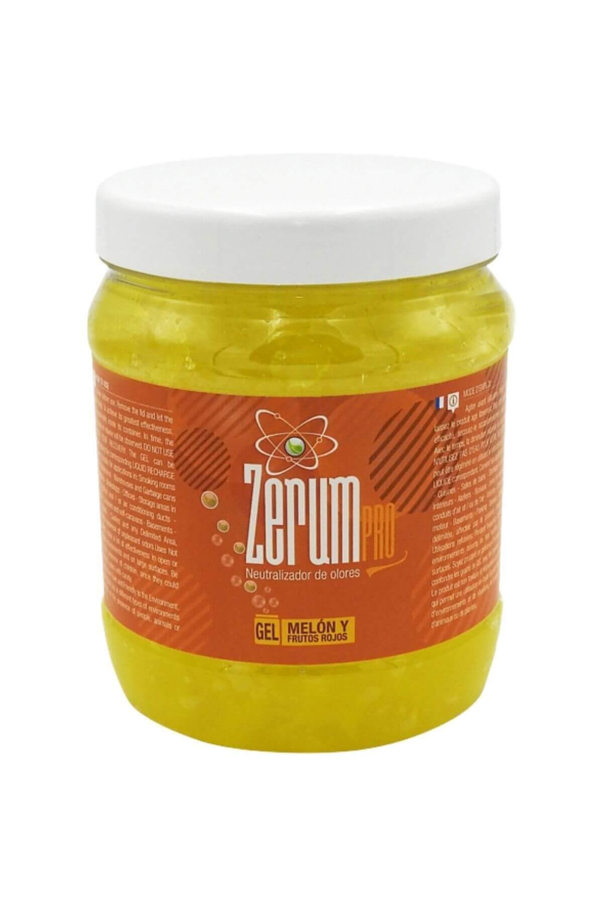 Zerum Pro jel kavun 900 gr – kapaklı plastik kavanozda renkli jel tanecikleri ve Zerum logolu etiket